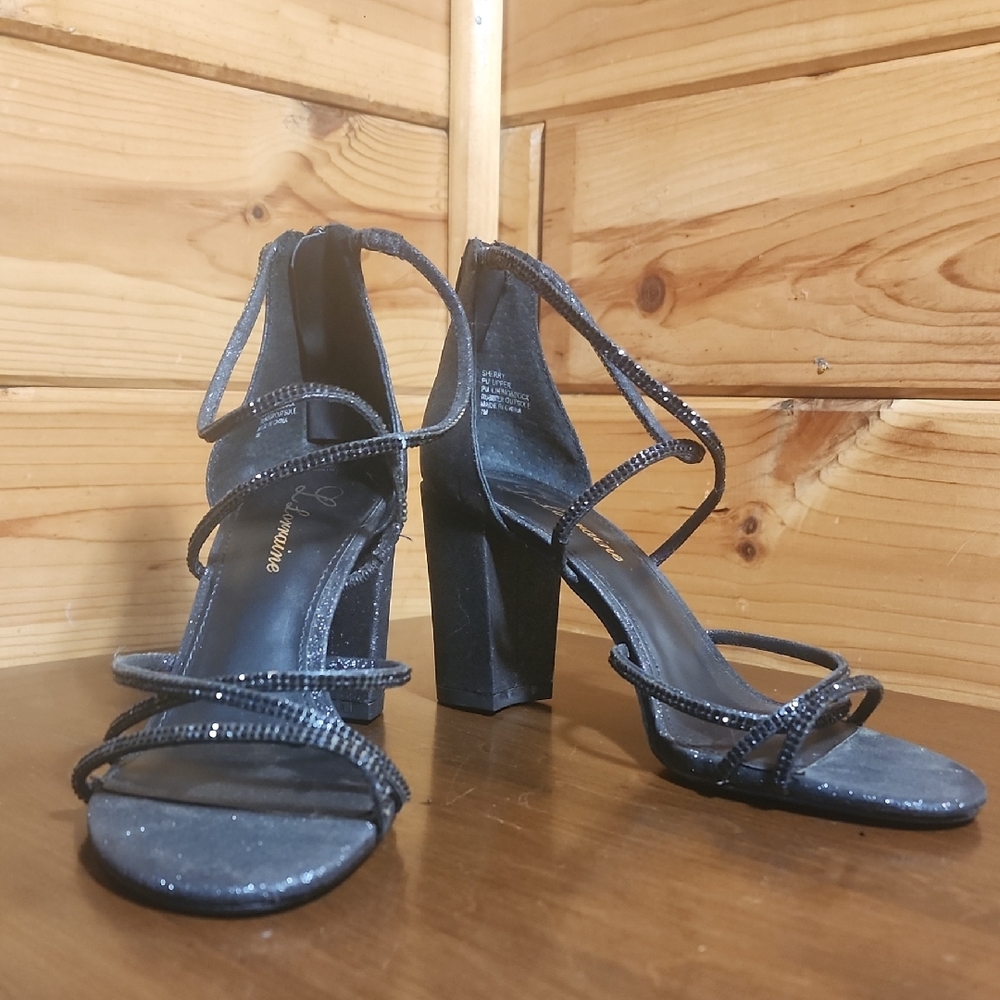 Elegant Black Strappy Heels